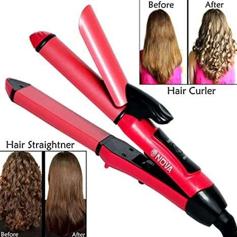 NOVA 2 in 1 Hair Straightener & Curler