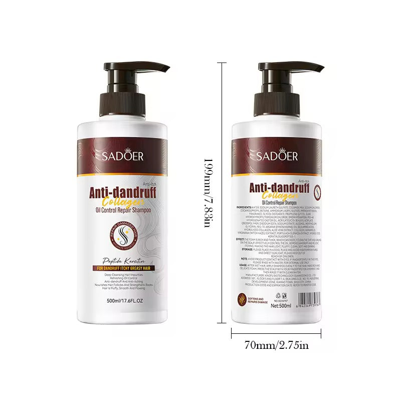 SADOER Anti-Dandruff Collagen Oil Control Repair Shampoo – Scalp Balance & Hair Strength ( The Savings Spot Sale )