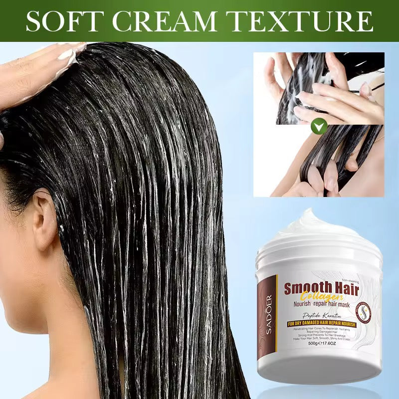 SADOER Smooth Hair Collagen Nourish Repair Hair Mask – Deep Nourishment & Silk-Smooth Repair ( The Savings Spot Sale )