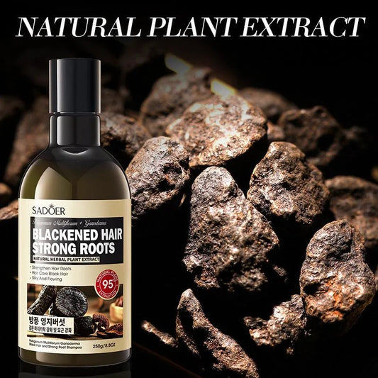 SADOER Blackened Hair Strong Roots Shampoo – Strengthen, Darken & Revitalize Your Hair Naturally ( The Savings Spot Sale )