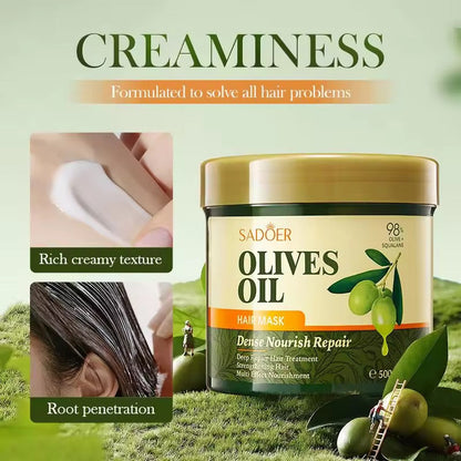 SADOER Olive Oil Dense Nourish Repair Hair Mask – Deep Conditioning & Intense Repair Care ( The Savings Spot Sale )