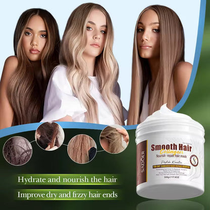 SADOER Smooth Hair Collagen Nourish Repair Hair Mask – Deep Nourishment & Silk-Smooth Repair ( The Savings Spot Sale )