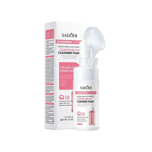 SADOER Coenzyme Q10 Cleanser Foam Double Amino Acid Formula | Cleansing Mousse ( The Savings Spot Sale )