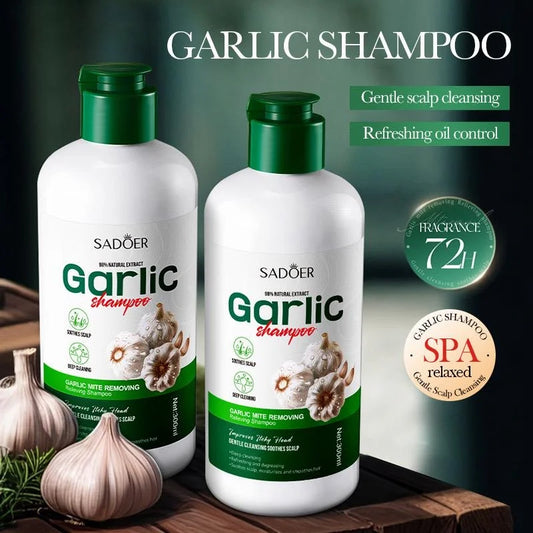 SADOER Garlic Shampoo – Soothes Scalp & Deep Cleansing for Strong, Healthy Hair ( The Savings Spot Sale )