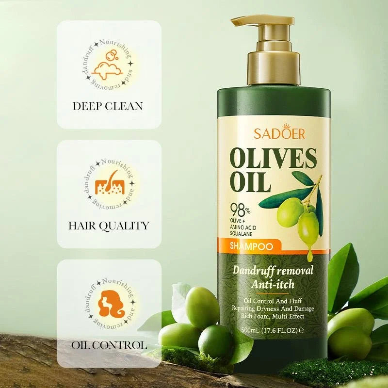 SADOER 98% Olives + Amino Acid Squalene Shampoo | Deep Nourishment & Shine Boost Hair Care ( The Savings Spot Sale )