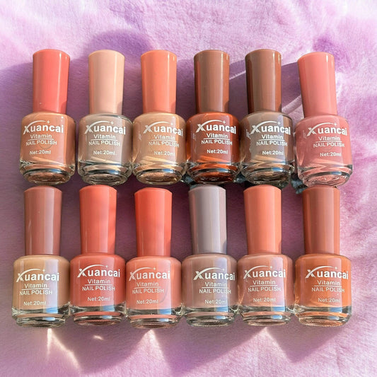 Xuancai Nail Polish Set - 12 Vibrant Colors for Summer - The Body Essential