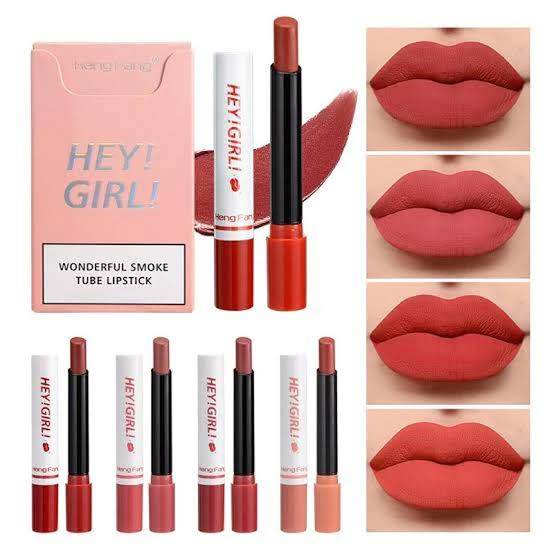 Heng Fang Hey! Girl! Matte Lipstick Set – 4 Bold & Natural Shades - The Body Essential