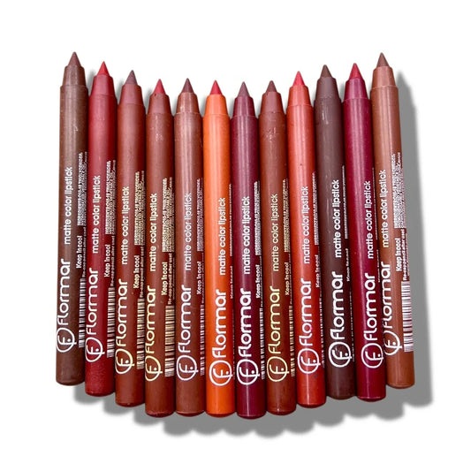 Flormar 12 Crayon Matte Color Lipsticks : Long-Lasting
